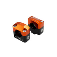 Surpontets KRM Pro Ride pour Guidon Diamètre 28,6 mm en Aluminium CNC Orange/Noir.