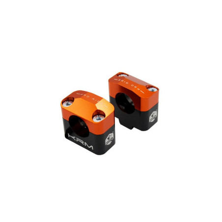 Surpontets KRM Pro Ride pour Guidon Diamètre 28,6 mm en Aluminium CNC Orange/Noir.