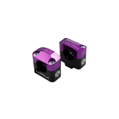 Pack guidon Most et pontet KRM violet 28.6mm moto 50cc