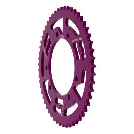 Couronne 53 Dents DERBI Senda PEUGEOT XP6 - Alésage 105mm 6T / Pas 420 - Doppler - Alu Violet