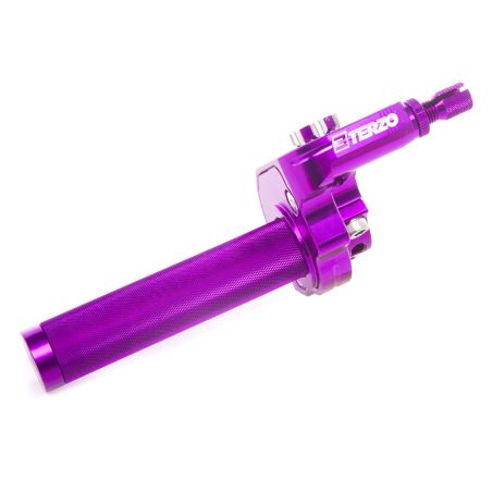 Poignée de gaz - tirage rapide -Hi Speed -Aluminium CNC - Terzo - Violet