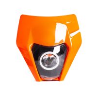 Plaque phare type KTM - LED Angel Eye connectée Bluetooth - Orange - TERZO