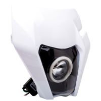 Plaque phare type KTM - LED Angel Eye connectée Bluetooth - Blanche - TERZO