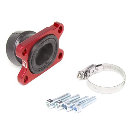 Pipe d'admission orientable 360° Minarelli AM6 / Derbi - Terzo - Rouge