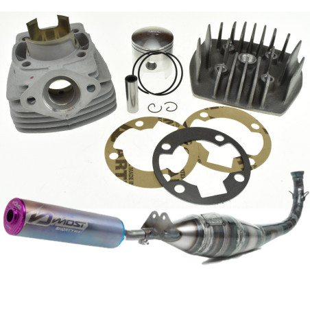 Pack moteur 70cc Airsal avec culasse MVT et pot most Peugeot 103 AC