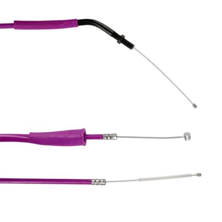 Cable de Gas completo Doppler en Téflon adaptable para Derbi Senda / SMT / RCR Euro 3 / 4 Lila