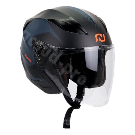 Casco Jet - NoEnd City-X / doble pantalla - Negro / Azul