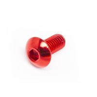 Vis M5x10 Most tête bombée aluminium rouge