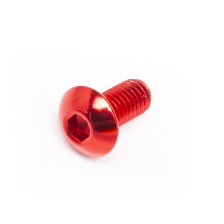 Vis M5x10 Most tête bombée aluminium rouge