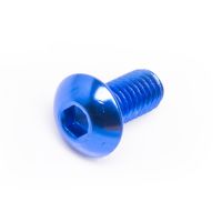 Vis M5x10 Most tête bombée aluminium bleu