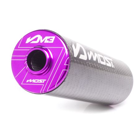 Silenciador Most Shorty 80‑100cc M3 Carbono Violeta Aluminio Racing
