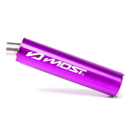 Silenciador Most 80‑100cc M2 Violeta Aluminio Racing