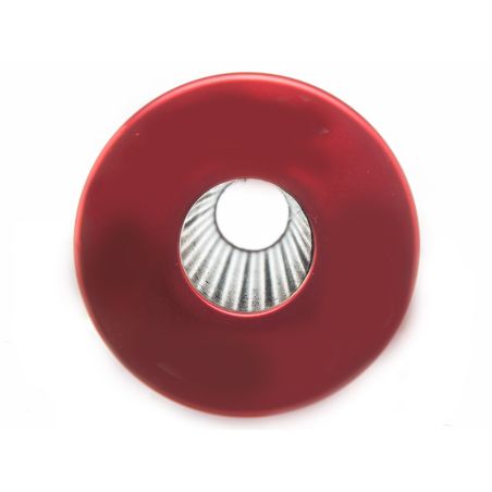 Silenciador MOST 80 / 100cc aluminio plata y rojo diámetro 23 mm