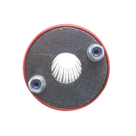 Silenciador MOST 80 / 100cc aluminio plata y rojo diámetro 23 mm