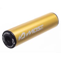 Silenciador MOST 80 100cc oro negro aluminio racing