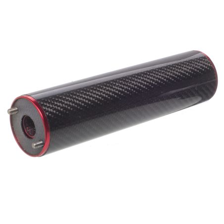 Silenciador MOST 80 100cc carbono rojo aluminio racing