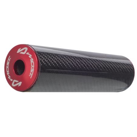 Silencieux d'échappement Most 80 / 100cc carbone et rouge