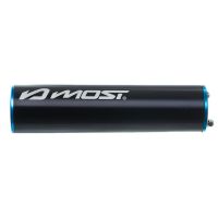 Silenciador MOST Racing 70/80cc aluminio negro y azul – Diámetro 20 mm