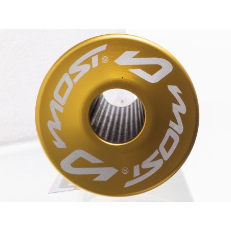 Silenciador de escape MOST Racing aluminio oro 50cc 70cc entraxe 45 mm