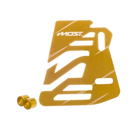 Protector bomba freno trasera Most V2 oro anodizado universal