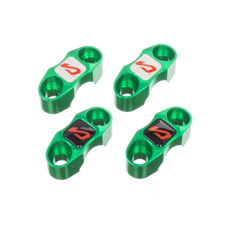 Torretas de manillar de aluminio MOST 22 mm Racing Verde vista producto