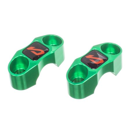 Torretas de manillar de aluminio MOST 22 mm Racing Verde vista producto