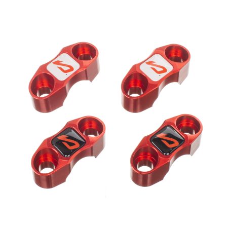 Torretas de manillar MOST 22 mm aluminio rojo CNC