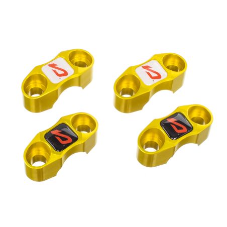 Torretas de manillar de aluminio MOST 22 mm Racing Oro vista producto