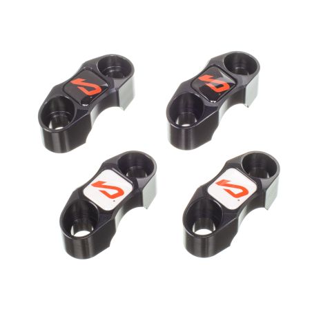 Torretas de manillar MOST 22 mm aluminio negro CNC