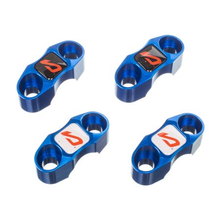 Torretas de manillar MOST 22 mm aluminio azul CNC