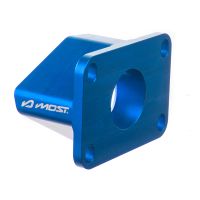 Pipe d'admission aluminium Most 36 à 40mm PWK bleu AM6 et Derbi