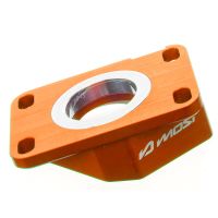 Pipe d'admission aluminium MOST 30 à 34 mm PWK orange AM6 et Derbi