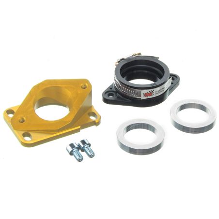 Tubo de admisión aluminio MOST 30‑34 mm PWK – Oro – AM6 / Derbi