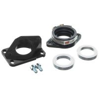 Pipe d'admission aluminium MOST 30 à 34 mm PWK noir AM6 et Derbi