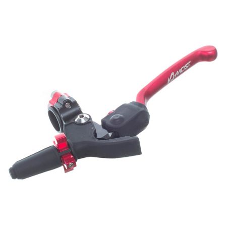 Palanca de embrague ajustable y plegable MOST Racing aluminio rojo