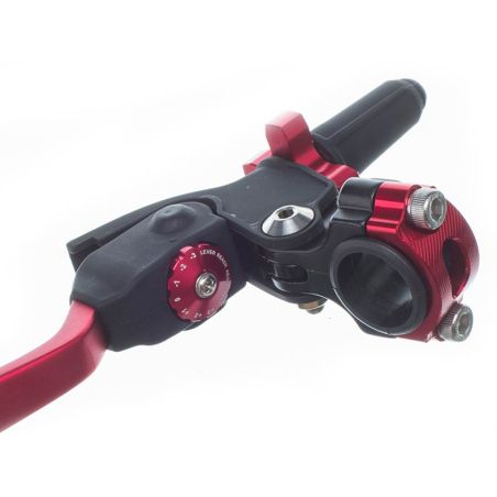 Palanca de embrague ajustable y plegable MOST Racing aluminio rojo