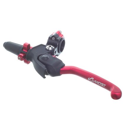 Palanca de embrague ajustable y plegable MOST Racing aluminio rojo