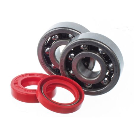 Kit rodamientos cigüeñal Most Minarelli AM6 6303 C3 con retenes rojos Viton