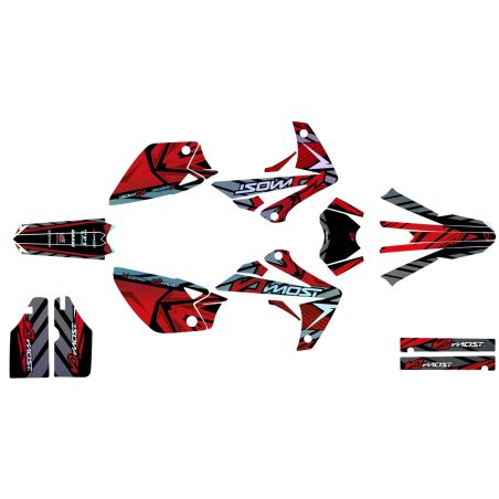 Kit déco Most V2 Rieju MRT avant 2022 holographique rouge