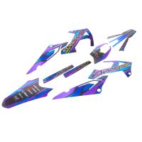 Kit decoración Most cromado mate Rieju MRT / MRT Pro / MRT Trophy 2022-2025 – Azul violeta