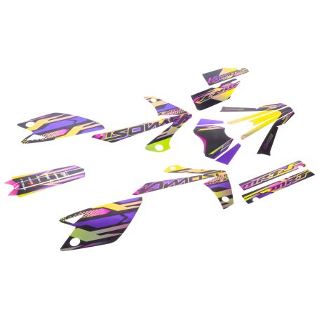 Kit déco Most chromé mat Rieju MRT 2009 à 2021 Violet et orange
