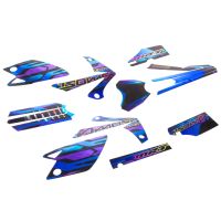 Kit déco Most chromé mat Rieju MRT 2009 à 2021 Violet et bleu