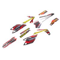 Kit déco Most chromé mat Rieju MRT 2009 à 2021 Rouge gris et jaune