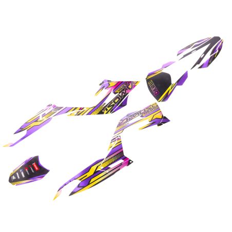 Kit déco Most chromé mat Derbi Senda Gilera SMT à partir de 2018 Violet orange