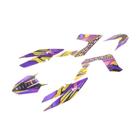 Kit déco Most chromé mat Derbi DRD Pro Violet orange