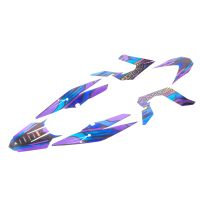 Kit de adhesivos Most cromado mate Derbi Senda DRD Pro 50cc 2005-2011 – Violeta azul
