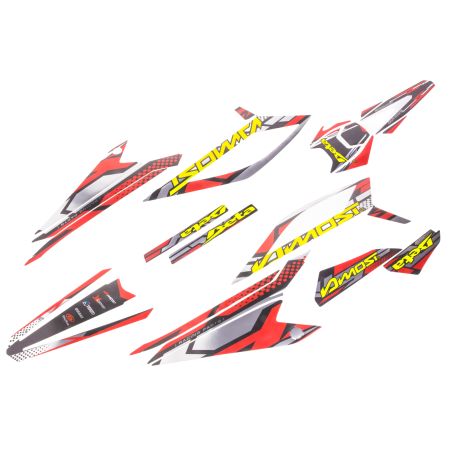 Kit decoración Most Beta RR a partir de 2021 – Cromado mate Rojo/Gris/Amarillo