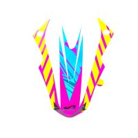 Kit decoración guardabarros delantero Acerbis Most rosa amarillo azul holográfico