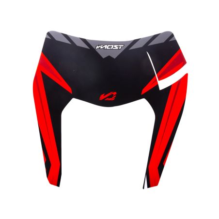 Kit decoración placa frontal Most KTM color rojo