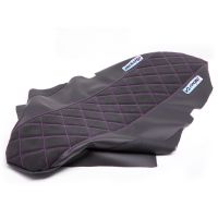 Funda de asiento MOST Evo Yamaha DT 50 Negro – Costuras rosas